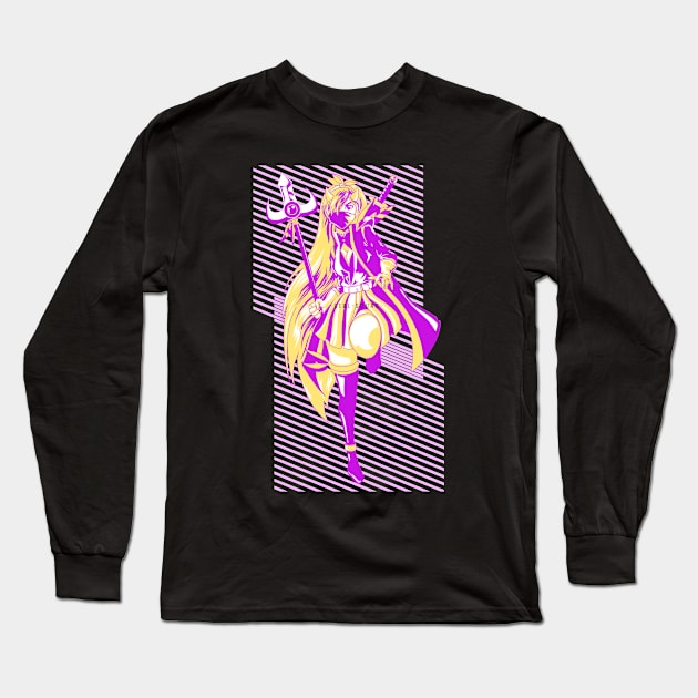 Anime and Manga- Samurai Woman- Superhero with a Mask Long Sleeve T-Shirt by Eva Wolf